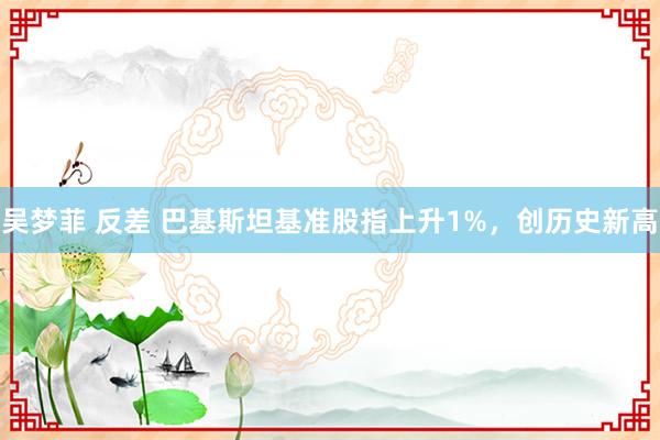 吴梦菲 反差 巴基斯坦基准股指上升1%，创历史新高